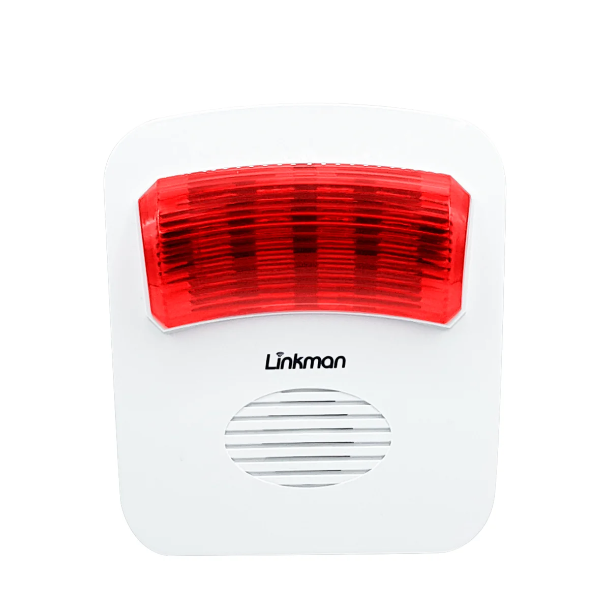 비상램프 수신기 LM-D700L 정면 — 적색 경광등과 스피커