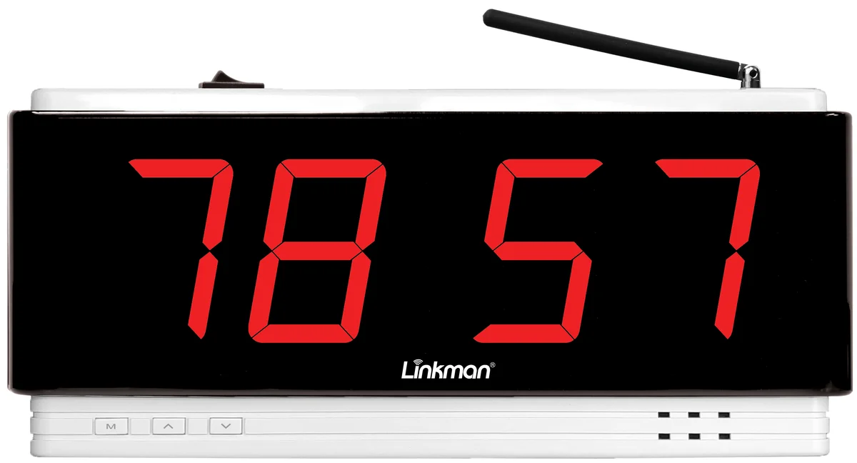 호출벨 수신기 LM-D202H — 화이트 본체에 적색 숫자